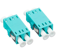 Acoplador dúplex LC de cerámica de circonio premium, adaptador de panel de alta densidad compatible con LGX para centro de datos de montaje en rack de 19 pulgadas