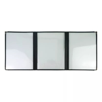 Porte-menu de haute qualité pour hôtel, couverture de menu à une page, 2 vues, en cuir PU avec bordure