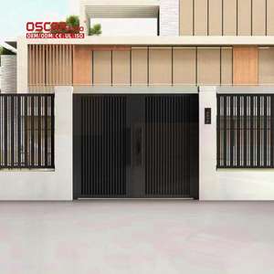 Panneaux de clôture de jardin en métal décoratifs modernes à <span class=keywords><strong>vue</strong></span> dégagée pour l'extérieur, clôture en aluminium pour patio, pelouse, cour arrière - Product Image 1