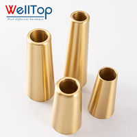 Protège-pieds en laiton pour meubles, couvre-pieds en laiton, manchons de protection pour tables de cuisine, chaises, canapés, design moderne, installation facile