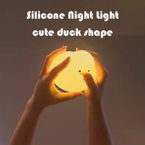 Lámpara Nocturna de Silicona con Forma de Pato, Linda Lámpara de Pato Recargable por USB, Lámpara de Noche Portátil con Forma de <span class=keywords><strong>Patito</strong></span> para la Habitación de Bebés - Product Image 5
