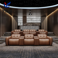 Yilin Modernes Kinosofa Elektrischer Relaxsessel mit elektrisch verstellbarer Kopfstütze, Typ-C-Anschluss, Mikrofaserleder, Stauraum für Heimkino und Wohnzimmer