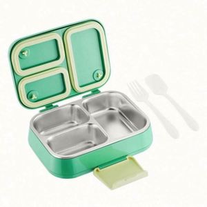 Lonchera Bento Personalizada de Acero Inoxidable 304, Aislada, Calentable y Ecológica para Niños, Estudiantes y Adultos, con 3 Compartimentos Sellados - Product Image 1
