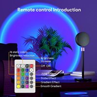 Kanlong USB Veilleuse de chevet intelligente Lampe de projection d'ambiance Projecteur à led Éclairage au sol Rainbow Sunset Light avec trépied