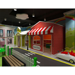 Comercial Pretend <span class=keywords><strong>City</strong></span> <span class=keywords><strong>Town</strong></span> Playhouse Casa para niños pequeños Área de juegos interior Niños Soft Kids Indoor Playground Soft Play - Product Image 1
