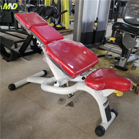 Banc multi-réglable en acier pour entraînement de musculation, conception ovale plate pour un entraînement de musculation efficace
