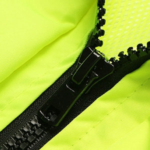 Veste de travail pour homme en polyester avec fermeture éclair intégrale, légère, réfléchissante, haute visibilité, imperméable, veste de sécurité pour homme - Product Image 3