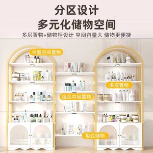 Exhibidor Arqueado, Estante de Exhibición para Minoristas, Estructura de Madera, Soporte para Empaques de Cosméticos y Bebidas, para Pared de Tienda o Salón - Product Image 4
