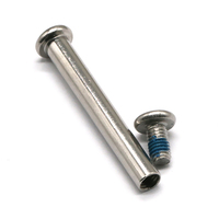 Rivets à tête plate double en acier inoxydable 304, finition brillante ISO9001 pour la fixation de quincaillerie