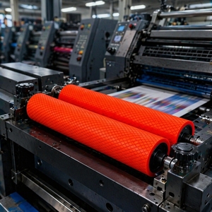 <span class=keywords><strong>Rullo</strong></span> in <span class=keywords><strong>Gomma</strong></span> Siliconica Industriale di Alta Qualità, <span class=keywords><strong>Rullo</strong></span> per Laminazione a Caldo per Attrezzature di Stampa - Product Image 3