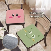 Cojín para Silla de Cuatro Estaciones, Transpirable, Antideslizante, para Oficina, Estudiantes, con Diseño de Dibujos Animados, Efecto Refrigerante