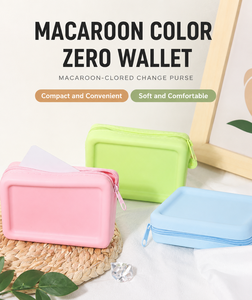 Sac de rangement en silicone réutilisable, sac à fermeture éclair en silicone de qualité alimentaire, étanche, OEM - Product Image 1