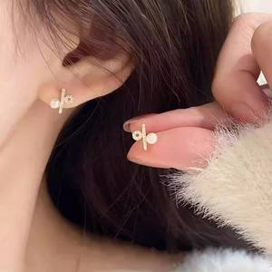 22670 Accesorios de Perlas DIY, Bandeja Vacía para Pendientes de Plata S925, Joyería de Plata y Oro, Pendientes con Perlas de 6-8mm para Pendientes de Moda - Product Image 1