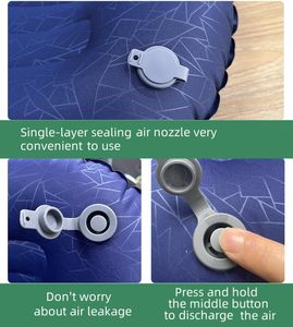 Low MOQ Relaxing New Design Inflatable Sleeping Gear Comfortable Crescent Anti-Slip Travel <strong>Pillow</strong> for Camping and Backpacking - Product Image 3