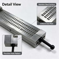 Matrice et moule en acier inoxydable personnalisables pour l'estampage en braille anglaise, pour la création de signes et d'étiquettes en braille à points en relief