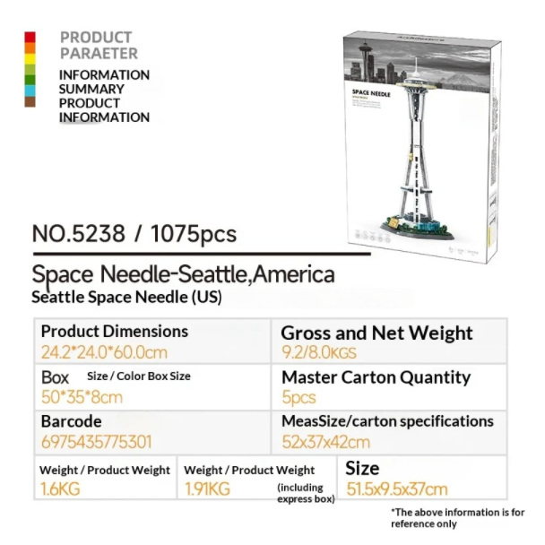 5238 Aiguille spatiale - Seattle USA [1075 pièces]