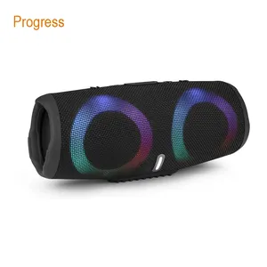 Rgb Bluetooth Muziek Fm Radio Waterdichte Draagbare Doek Outdoor Bass Stereo Bluetooth Led Licht Lading 4 Draadloze Speaker