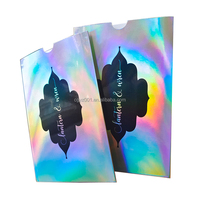 EN-244 Enveloppe en papier souple noir avec estampage doré, papier UV Spot, porte-cartes de crédit, emballage d'enveloppe, boîte d'enveloppe personnalisée
