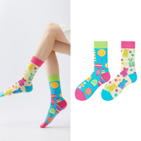 Offre Spéciale Hommes Femmes Chaussettes Chaussettes Funky Novelty Cartoon Soft Chaussettes en coton dépareillées