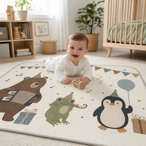 Tapis de jeu pliable multifonctionnel XPE pour bébé, grand tapis de sol compact pour pique-nique en extérieur et rangement d'appartement - Product Image 1