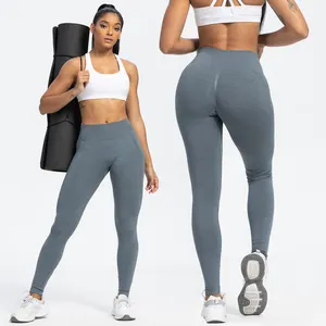 Vêtements de sport personnalisés pour la gym taille haute pantalon de yoga avec lifting des fesses leggings de fitness et tennis sans couture à compression élastique imprimés pour femmes