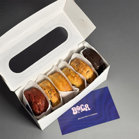 Emballage en carton pliable biodégradable personnalisé en gros pour gâteaux, biscuits, cookies, beignets avec logo