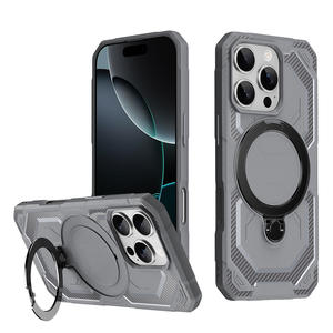 Funda protectora con diseño de armadura TPU + PC Compatible para soporte giratorio 16E, soporte magnético para coche, protección anticaída a prueba de golpes - Product Image 5