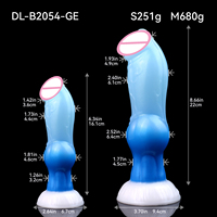 ELKKOST Dildo en silicone à grande circonférence, noué, fantaisie, en forme de chien, avec ventouse, pénis artificiel, jouets sexuels, vente en gros