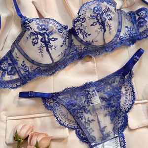 Completo <span class=keywords><strong>Intimo</strong></span> Sexy da Donna Push-Up in <span class=keywords><strong>Pizzo</strong></span> Ricamato Stampato Stile Europeo Americano - Esportazione Transfrontaliera - Product Image 2