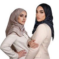 Hijab Chiffon Poliester dengan Cetakan Digital Geometris Etnik Tradisional untuk Wanita, Cocok untuk Pemakaian Sehari-hari di Musim Panas