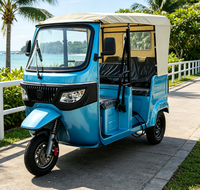 Tricycle électrique homologué CEE avec auvent et pneus à chambre à air, contrôleur de courant max. 300A pour le transport urbain européen de passagers
