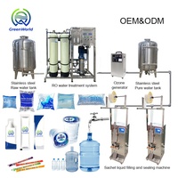 Machine de remplissage et de scellage de sachets pour le traitement de l'eau par osmose inverse, système complet d'osmose inverse 500 lph