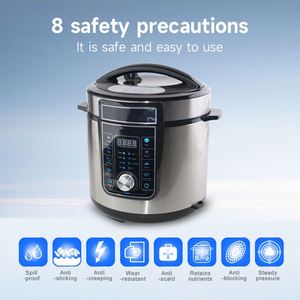 Cuisinière électrique multifonctionnelle à pression avec écran LED, grande capacité de 6 L, revêtement en acier inoxydable et aluminium pour usage domestique et hôtelier - Product Image 4