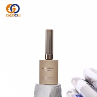 Flacon de vernis à ongles en verre noir mat carré de luxe personnalisé de 5 ml, 8 ml, 10 ml, 15 ml avec bouchon à pinceau