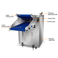 Nouvelle Machine à Pétrir et à Étaler la Pâte Électrique Automatique Pliante en Acier Inoxydable pour Boulangerie Professionnelle