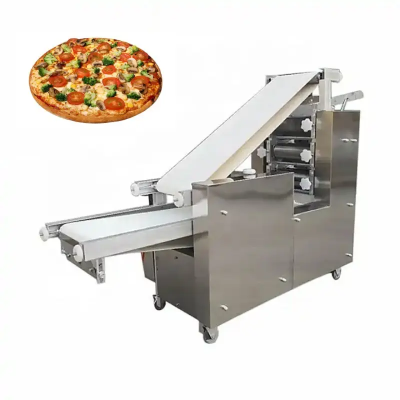 Industrial Stainless Steel Pizza Making Production Line / Automatic Frozen Pizza Base Making Machine