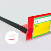 Porte-étiquette transparent promotionnel pour supermarché Porte-étiquette pour billet de prix Étagère Talker Bande de données transparente