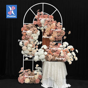 Versprechen Luxus Hochzeits dekor Artikel Morandi Farben Elegante Fenster dekoration Künstliche Blumen läufer - Product Image 1