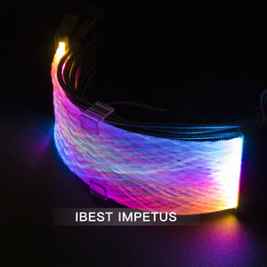 QINGSEA RGB 3*8(6+2)Pin ARGB Verlengkabel PSU Kabel 18AWG Grafische Kaart Verlengkabel Gesynchroniseerd Beheer Computer Accessoires - Product Image 3