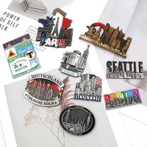 Imanes de Refrigerador de Metal con Diseño de Logotipo 3D Personalizado de Ciudades de EE. UU., Imanes de Refrigerador de Metal con Temática Personalizada para Promociones - Product Image 1