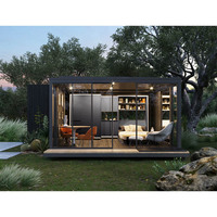 Maisonnette Conteneur Modulaire de Luxe à Panneaux Sandwich, Design Moderne Préfabriqué, 20 Pieds, Villa de Vacances en Promotion