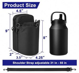 Free Sample Support Custom Magnetic <b>Water</b> <b>Bottle</b> <b>Holder</b> With Strap Insulated <b>Bottle</b> Sling 2.5L Gym <b>Water</b> <b>Bottle</b> Crossbody Bag - Product Image 2