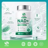 Capsules végétariennes de haute qualité NAD+ Resvératrol, soutien antioxydant pour l'énergie cellulaire NAD+, supplément OEM ODM à marque privée
