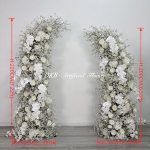 Factory wholesale luxury artificial flower arch baby's breath rose arches for wedding event backdrop decoration - Product Image 3