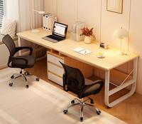 Escritorio de Oficina Largo Moderno y Minimalista, Escritorio Doble para Computadora para Oficina en Casa y Estudio