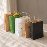 Kraft brun pour la promotion des restaurants et des supermarchés, emballage recyclable, impression sur écran, personnalisable