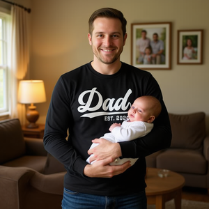 T-shirt a maniche lunghe Dad Est 2026 per i nuovi padri 2026 - Product Image 3