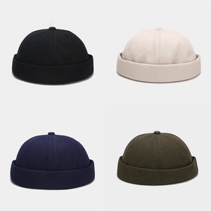 Gorra de béisbol sin ala ajustable de algodón puro estilo Landlord/Yuppie para venta al por mayor - Product Image 2