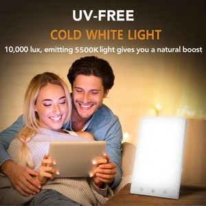 Lampe LED portable GQ-L1 pour la thérapie par la lumière naturelle, 10000 lux, sans UV, pour améliorer l'humeur hivernale - Product Image 3