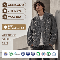 Cardigan en tricot acrylique classique pour homme, style streetwear, avec trous de ventilation, anti-boulochage, respirant, faible MOQ, service personnalisé